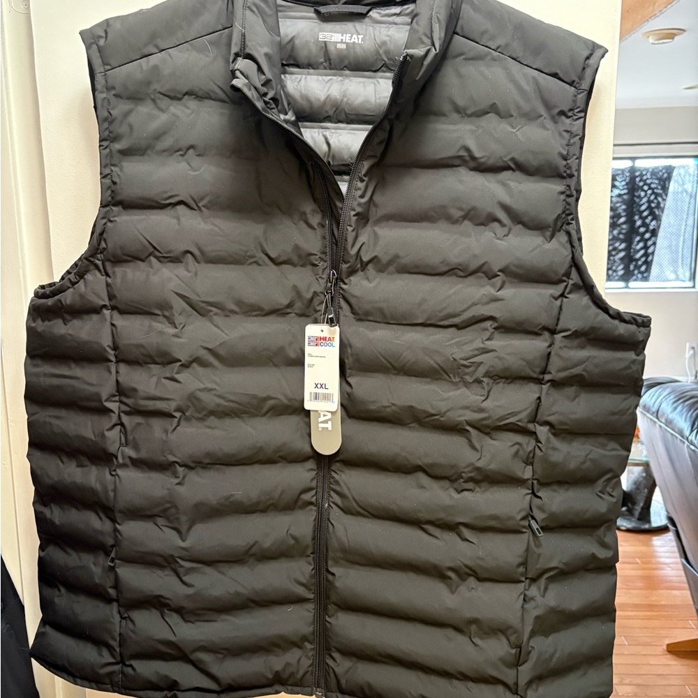 NWT 32 Degrees Men's Black Quilted Packable Vest